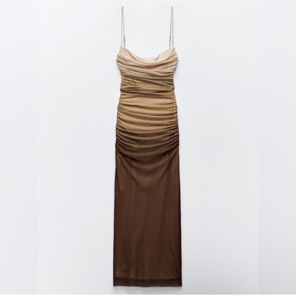 ZARA PRINT DRESS WITH TULLE - Picture 7 of 10